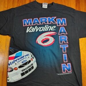 vintage Mark Martin‎ fan gear Valvoline 6 Nascar Racing T Shirt XL wrap all over